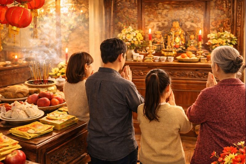 翰鑫福龍紀念園除夕拜拜AI生成示意圖